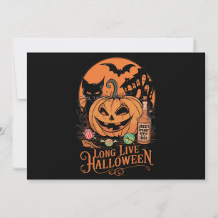Convites Retro Halloween Viva Outono Temporada Assustadora 