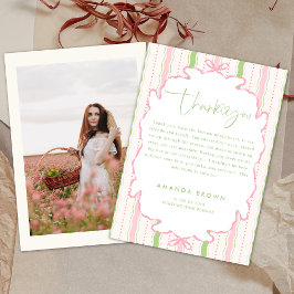 Convites Retro Hand Drawn Thank you Graduation