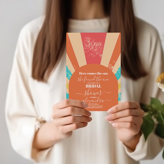 Convites Retro Here Vem o Chá de panela do Sol (Criador carregado)