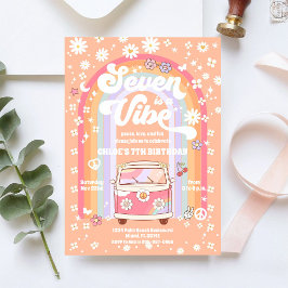 Convites Retro Hippie Birthday Invitation