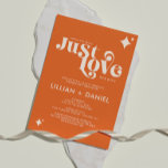 Convites Retro Love Orange and Cream Casual Weding<br><div class="desc">Este Convite para Casamento Casual de Retro Love Orange e Cream é perfeito para um casal simples. Este olhar retrorreflector moderno é excelente de minimalista e a paleta de cores emite um tal sentimento retrorreflector da década de 70.</div>