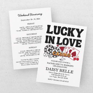 Convites Retro Lucky Apaixonada Las Vegas Despedida de Solt