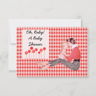 Convites Retro Mãe e Chá de fraldas V2