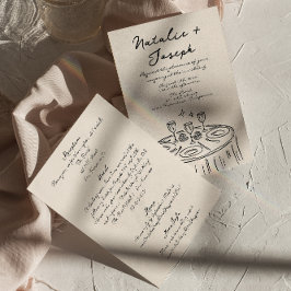 Convites Retro-Mão Desenhado Escrito Quirky Tudo Em Um Casa