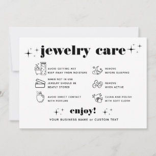 Convites Retro Modern JewelCare Obrigado Logotipo da empres