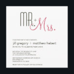 Convites Retro Modern Wedding<br><div class="desc">Convite de casamento moderno do século médio.</div>