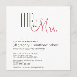 Convites Retro Modern Wedding