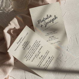 Convites Retro Negro Moderno Whimsical Tudo Em Um Casamento