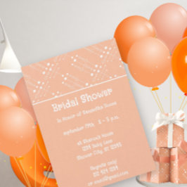 Convites Retro Peach Vintage MCM Century Moderno