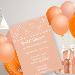 Convites Retro Peach Vintage MCM Century Moderno