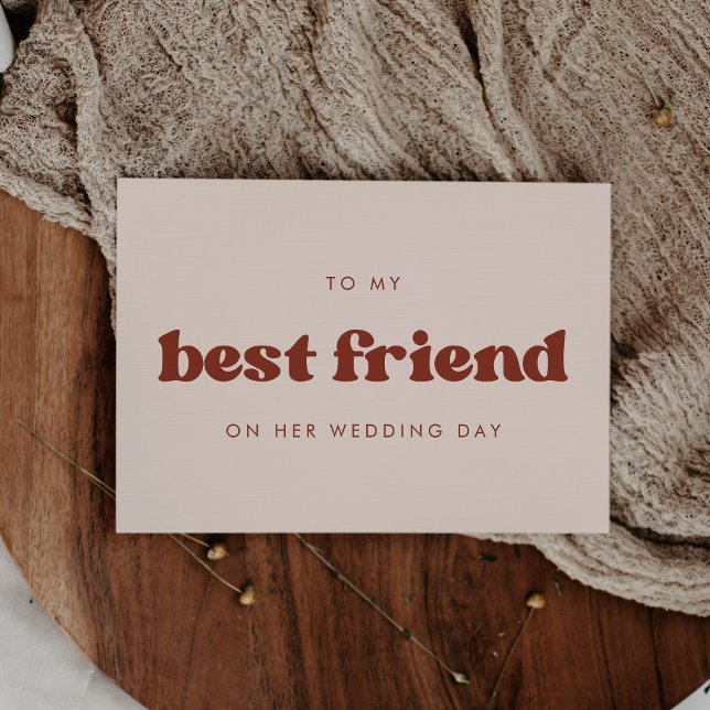 Convites Retro pêssego Para minha melhor amiga no dia do se (Criador carregado)