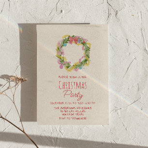 Convites Retro Quirky Colorky Arco Wreath Party