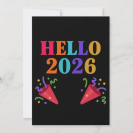 Convites Retro Rainbow 2026 Party Poppers Celebrate Fun