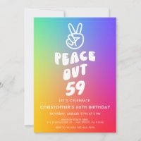Retro Rainbow Paga Fora De Qualquer Idade Aniversá