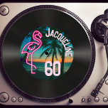 Convites Retro Record Tropical Neon Flamingo 60th Birthday<br><div class="desc">👉 Celebrar seu aniversário com este vintage, temido Faux vinyl record 60th convite de aniversário! Este design totalmente retrógrado com um néon rosa flamingo e um pôr do sol tropical certamente colocará um sorriso no seu rosto! - Basta clicar para personalizar este design 🔥 As minhas promessas - Isto é...</div>