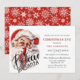Convites Retro Santa Claus Holiday NATMAS EVE