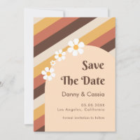 Retro Stripes e Daisy Floral 60s 70s Groovy Hippie