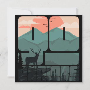 Convites Retro Sunset Landscape Hiking Adventure Explorar