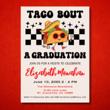 Retro Taco Sobre Graduação De Fiesta