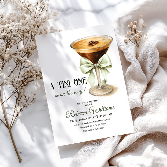 Convites Retro Tini Um Chá de fraldas Martini Neutro Por Gê (Criador carregado)