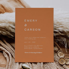 Convites Retro Verão | Casamento Casual Orange