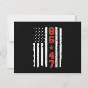 Convites Retro Vintage EUA Flag 86 47 Anti Trump