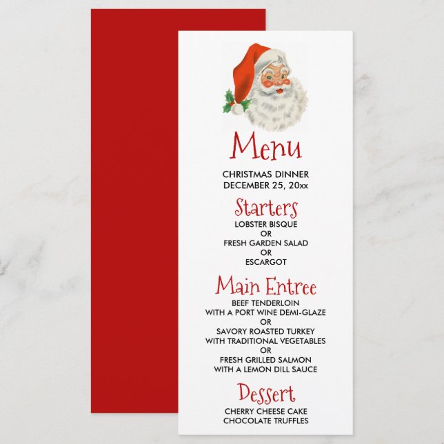 Convites Retro Vintage Jolly Papai Noel Natal (Frente/Verso)