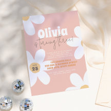 Retro Wild Daisy Boho Groovy Festa de aniversário