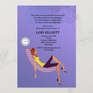 Convites Retroceda acima seu partido de aposentadoria fême