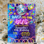Convites Retroceder para a Festa de Luz Neon Vívida Colorid<br><div class="desc">Traga seus hóspedes de volta para a era vibrante dos anos 80 com nossos Convites de festas de aniversários Neon Glow! Estes convites captam a essência dos anos 80 com suas cores neonatais ousadas e vívidas, reminiscentes dos símbolos e modas icônicos da época. As pintas fluorescentes, blues elétricos, amarelos de...</div>