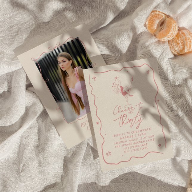 Convites Retrorna 30 Rosa Anima Para Trinta Fotografias Ani (Criador carregado)