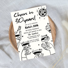 Retrorna aniversário de 30 anos Funk Desenhado À M