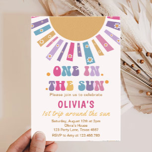 Convites Retrorna No Aniversário Da Rapariga Do Sol 1rua