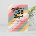 Convites Retrorna torcida para 30 anos aniversário de 30 an<br><div class="desc">Retrorna saudações a 30 anos Convite Colorido de aniversário de 30 anos</div>