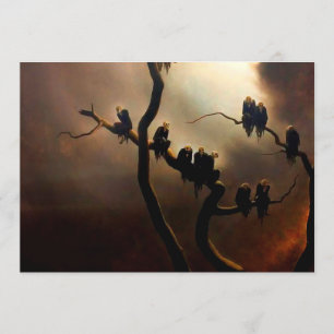 Convites Retrospectivo vívido - Fantasmas em uma árvore