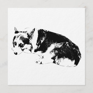 Convites Reúna Tinta, Corgi Aconchegante