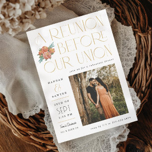 Convites Reunião Antes do Evento de Pré-Casamento da União