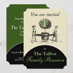 Convites Reunião da família de jardins de ilustração re