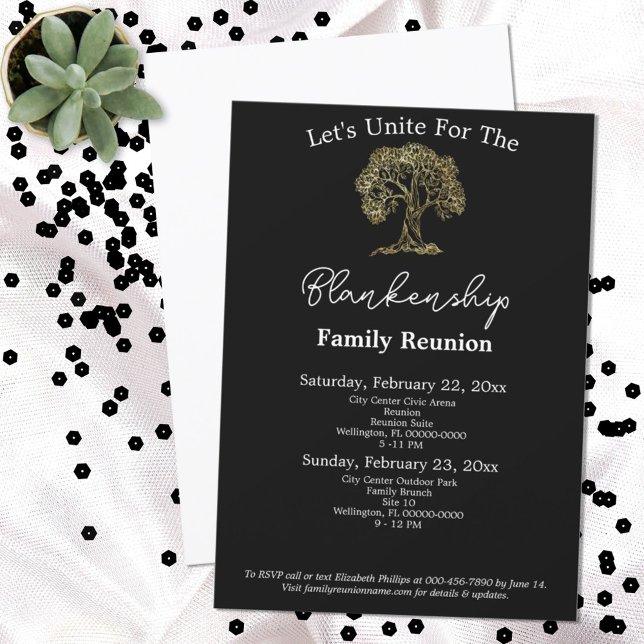 Convites Reunião da família de Trabalho de arte de árvore D (Criador carregado)