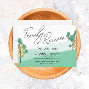 Convites Reunião da Família em Árvore Familiar Barbecue