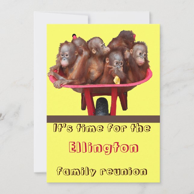 Convites Reunião da Família Engraçada (Frente)