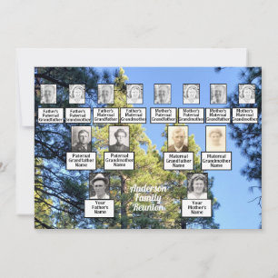 Convites Reunião da Família Pine Tree Forest Photo 3 Gene