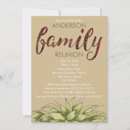 Convites Reunião da família russa de Xadrezes e folhas