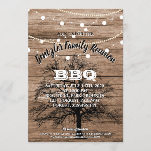 Convites Reunião de Árvore de CHURRASCOS Genealógicos da