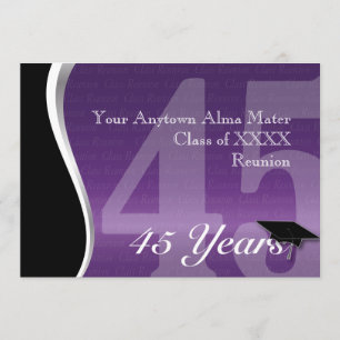 Convites Reunião de classe customizável de 45 anos