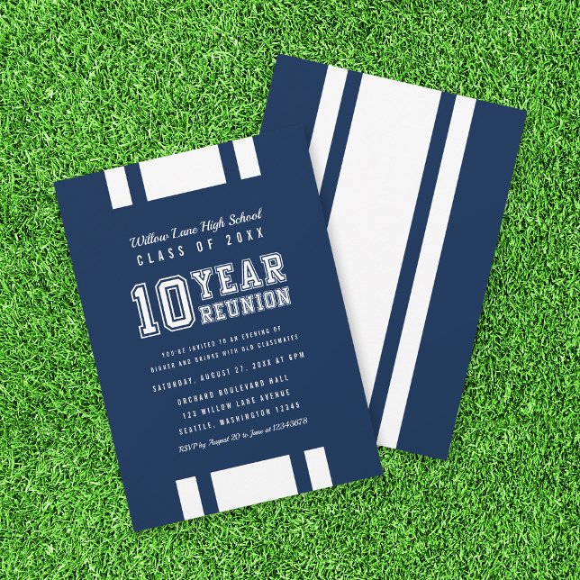 Convites Reunião de Classe da Variação de Cor Editável a 10 (Criador carregado)