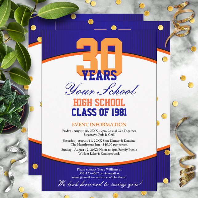 Convites Reunião de classe personalizável (Criador carregado)