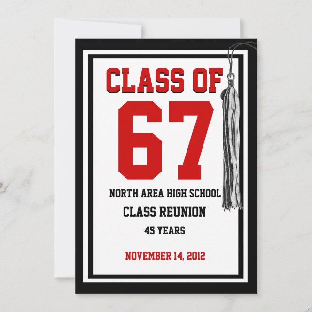 Convites Reunião de classes com cores variáveis (Frente)