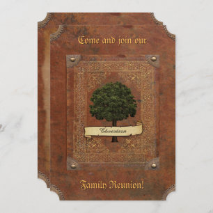 Convites Reunião de família de couro velha do olhar