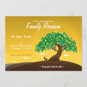 Convites Reunião de Família (Laranja)